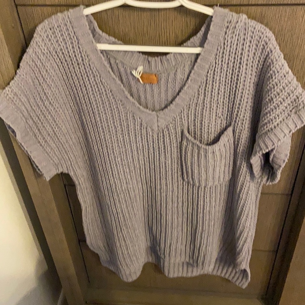 boutique short sleeved sweater, oversized